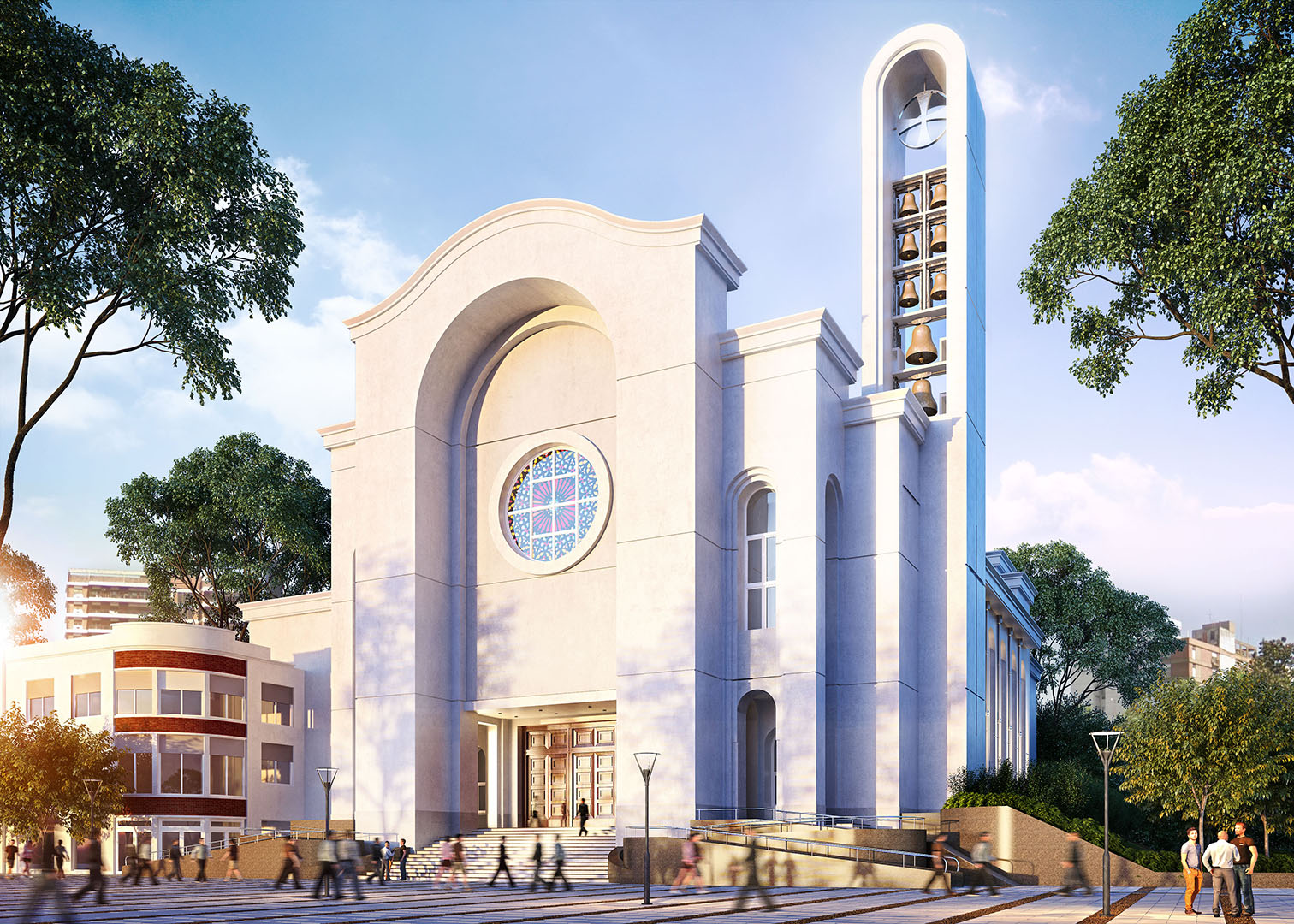 Nouvelle Cath&eacute;drale de Saint Martin - Perspective 3D ext&eacute;rieure
