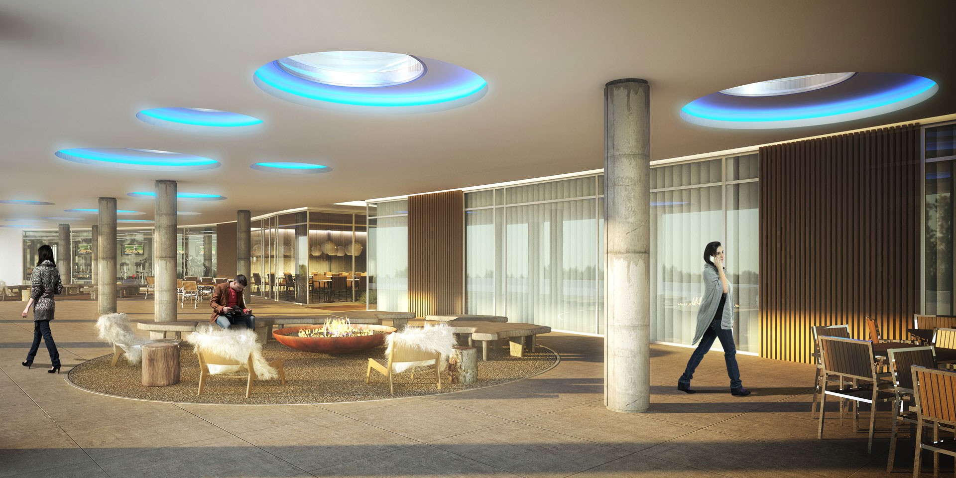 Salle de s&eacute;jour Remeros Beach - Perspective pi&eacute;tonne