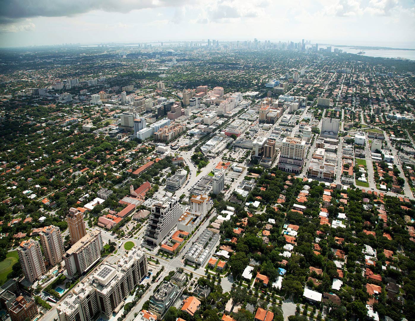 Ins&eacute;rtiond'ensemble r&eacute;sidentiel &agrave; Miami - Image a&eacute;rienne